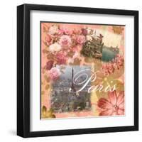 Paris Amour Coral-Lauren Gibbons-Framed Art Print