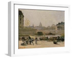 Paris, an der Seine mit Blick zum Pantheon-Stanislas Lépine-Framed Giclee Print