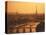 Paris and Eiffel Tower-Tibor Bogn?r-Stretched Canvas