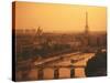 Paris and Eiffel Tower-Tibor Bogn?r-Stretched Canvas