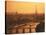 Paris and Eiffel Tower-Tibor Bogn?r-Stretched Canvas