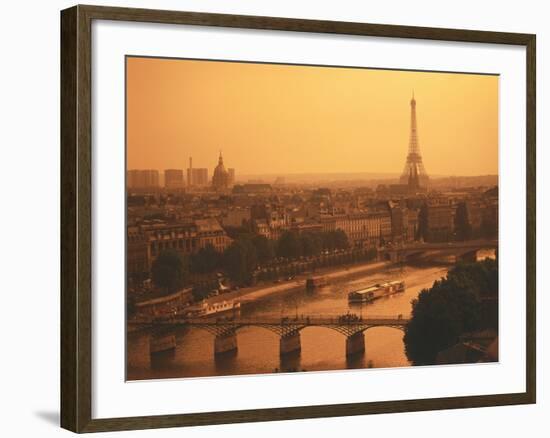 Paris and Eiffel Tower-Tibor Bogn?r-Framed Photographic Print