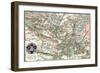 "Paris and Environs" French Map from the 1800s-Piddix-Framed Art Print