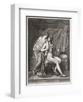 Paris and Helen-null-Framed Art Print