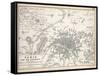 Paris and it's Environs, to Illustrate the Battle of Paris, 30th March, 1814, Published C.1830s-Alexander Keith Johnston-Framed Stretched Canvas