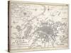 Paris and it's Environs, to Illustrate the Battle of Paris, 30th March, 1814, Published C.1830s-Alexander Keith Johnston-Stretched Canvas
