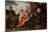 Paris and Oenone, 1619 (Oil on Panel)-Pieter Lastman-Mounted Giclee Print