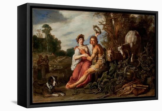 Paris and Oenone, 1619 (Oil on Panel)-Pieter Lastman-Framed Stretched Canvas