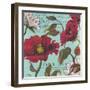 Paris Aqua Flowers I-Elizabeth Medley-Framed Art Print