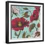 Paris Aqua Flowers I-Elizabeth Medley-Framed Art Print