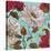 Paris Aqua Flowers II-Elizabeth Medley-Stretched Canvas