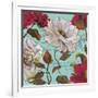 Paris Aqua Flowers II-Elizabeth Medley-Framed Premium Giclee Print