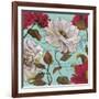 Paris Aqua Flowers II-Elizabeth Medley-Framed Art Print