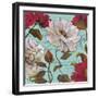 Paris Aqua Flowers II-Elizabeth Medley-Framed Art Print