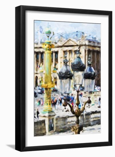 Paris Architecture - In the Style of Oil Painting-Philippe Hugonnard-Framed Giclee Print