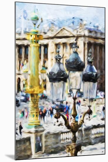 Paris Architecture - In the Style of Oil Painting-Philippe Hugonnard-Mounted Giclee Print