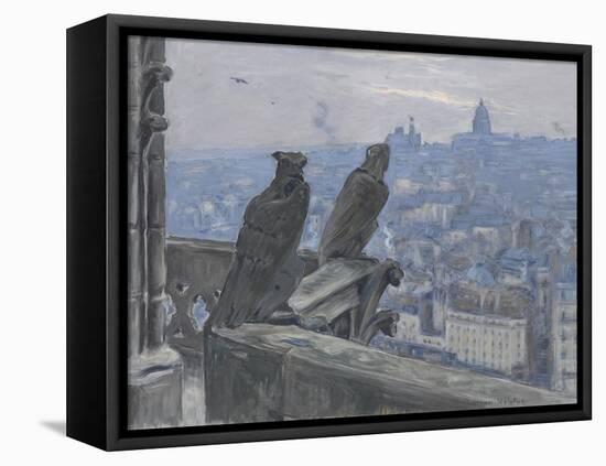 Paris as seen from the towers of Notre Dame, c. 1900-null-Framed Stretched Canvas