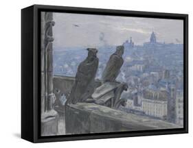 Paris as seen from the towers of Notre Dame, c. 1900-null-Framed Stretched Canvas