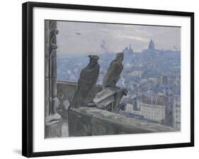 Paris as seen from the towers of Notre Dame, c. 1900-null-Framed Giclee Print