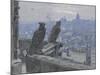 Paris as seen from the towers of Notre Dame, c. 1900-null-Mounted Giclee Print