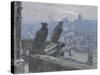 Paris as seen from the towers of Notre Dame, c. 1900-null-Stretched Canvas
