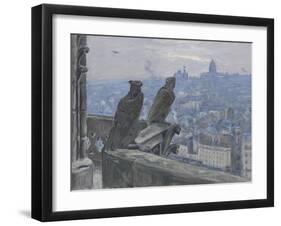 Paris as seen from the towers of Notre Dame, c. 1900-null-Framed Giclee Print