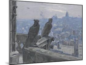 Paris as seen from the towers of Notre Dame, c. 1900-null-Mounted Giclee Print