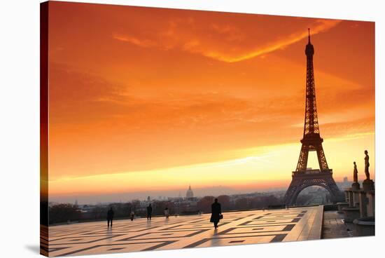 Paris at Dawn-null-Stretched Canvas