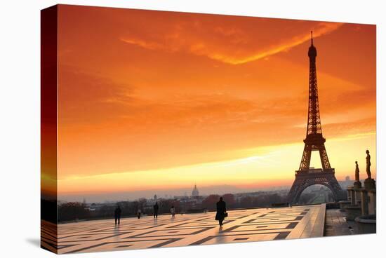 Paris at Dawn-null-Stretched Canvas