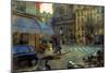 Paris at Dusk, France-Nicolas Hugo-Mounted Giclee Print