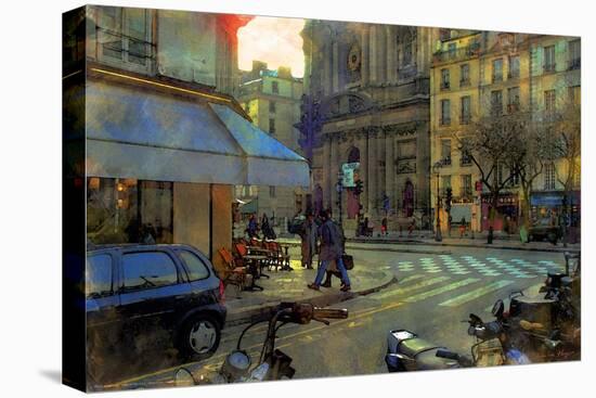 Paris at Dusk, France-Nicolas Hugo-Stretched Canvas