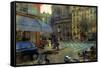 Paris at Dusk, France-Nicolas Hugo-Framed Stretched Canvas