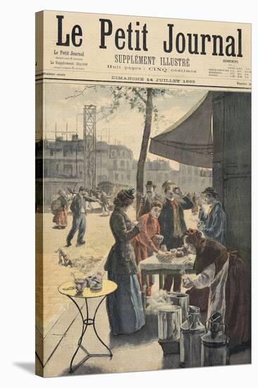 Paris at Six O"Clock in the Morning, from "Le Petit Journal", 14th July 1895-null-Stretched Canvas