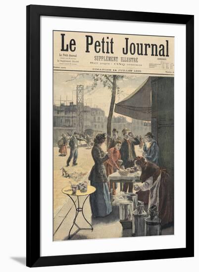 Paris at Six O"Clock in the Morning, from "Le Petit Journal", 14th July 1895-null-Framed Giclee Print