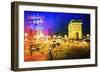 Paris Atmosphere - In the Style of Oil Painting-Philippe Hugonnard-Framed Giclee Print