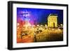 Paris Atmosphere - In the Style of Oil Painting-Philippe Hugonnard-Framed Giclee Print