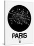 Paris Black Subway Map-NaxArt-Stretched Canvas