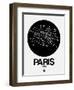 Paris Black Subway Map-NaxArt-Framed Art Print