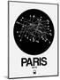 Paris Black Subway Map-NaxArt-Mounted Art Print
