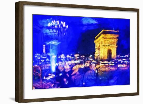 Paris Blue Atmosphere - In the Style of Oil Painting-Philippe Hugonnard-Framed Giclee Print