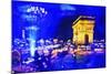 Paris Blue Atmosphere - In the Style of Oil Painting-Philippe Hugonnard-Mounted Giclee Print
