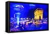 Paris Blue Atmosphere - In the Style of Oil Painting-Philippe Hugonnard-Framed Stretched Canvas