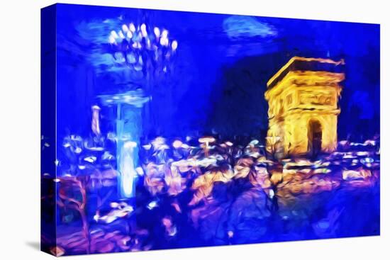 Paris Blue Atmosphere - In the Style of Oil Painting-Philippe Hugonnard-Stretched Canvas