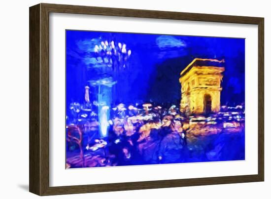 Paris Blue Atmosphere - In the Style of Oil Painting-Philippe Hugonnard-Framed Giclee Print