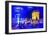 Paris Blue Atmosphere - In the Style of Oil Painting-Philippe Hugonnard-Framed Giclee Print