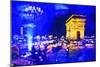Paris Blue Atmosphere - In the Style of Oil Painting-Philippe Hugonnard-Mounted Giclee Print