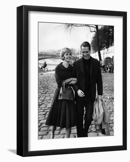 PARIS BLUES, 1961 directed by MARTIN RITT Joanne Woodward / Paul Newman (b/w photo)-null-Framed Photo