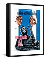 Paris Blues, from Left, Paul Newman, Sidney Poitier, Joanne Woodward, 1961-null-Framed Stretched Canvas