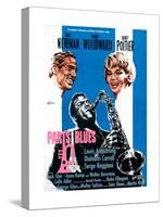 Paris Blues, from Left, Paul Newman, Sidney Poitier, Joanne Woodward, 1961-null-Stretched Canvas