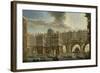 Paris, Boatmen's Joust Between Pont Notre-Dame and Pont Au Change, 1756-Nicolas Jean Baptiste Raguenet-Framed Giclee Print